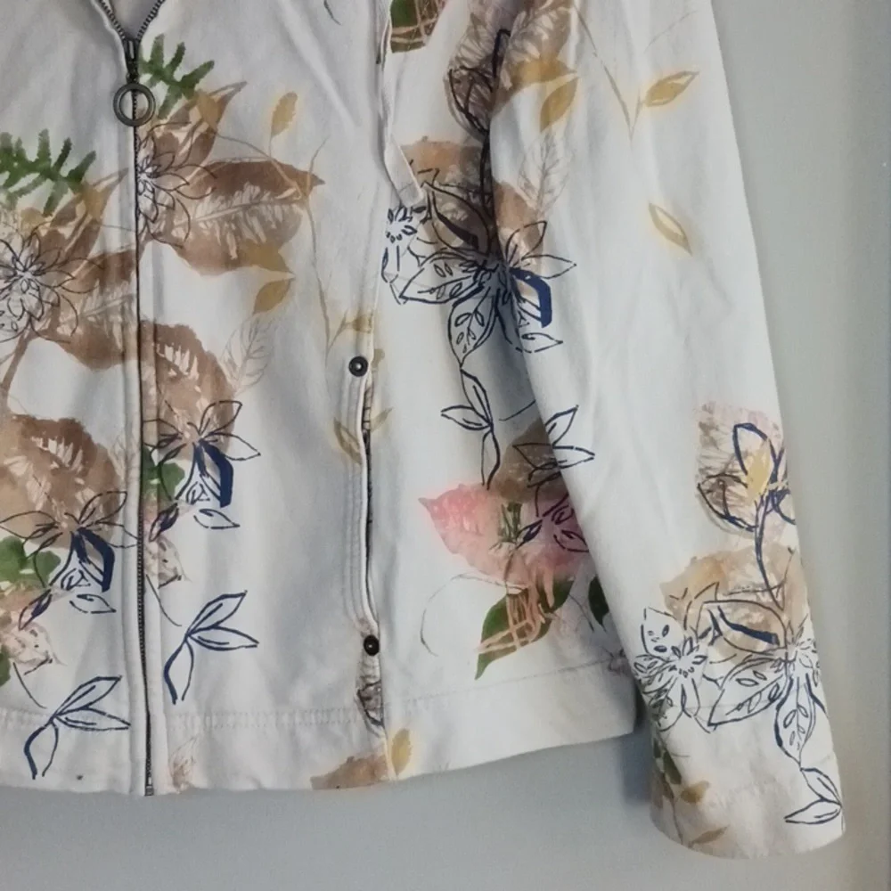 Kate Hill Cotton Zip Up Hoodie Sweatshirt Size PM - Picture 7 of 15